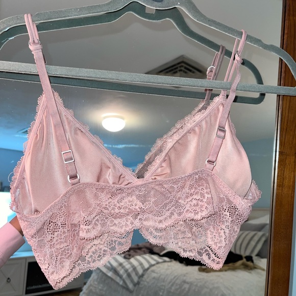 Abercrombie & Fitch lace pink bralette size M - Picture 2 of 2